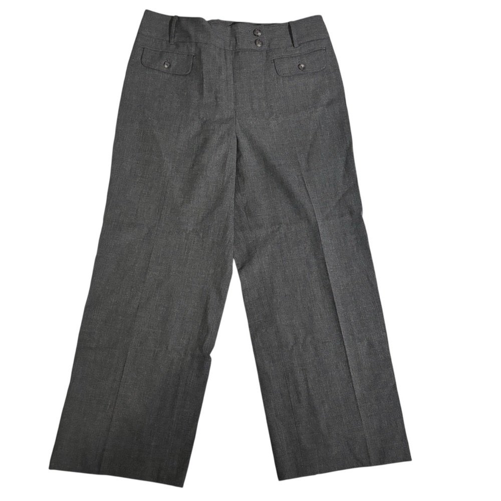Ann Taylor Gray Cropped Pants Size 6 Career Workwear Tailored Minimalist